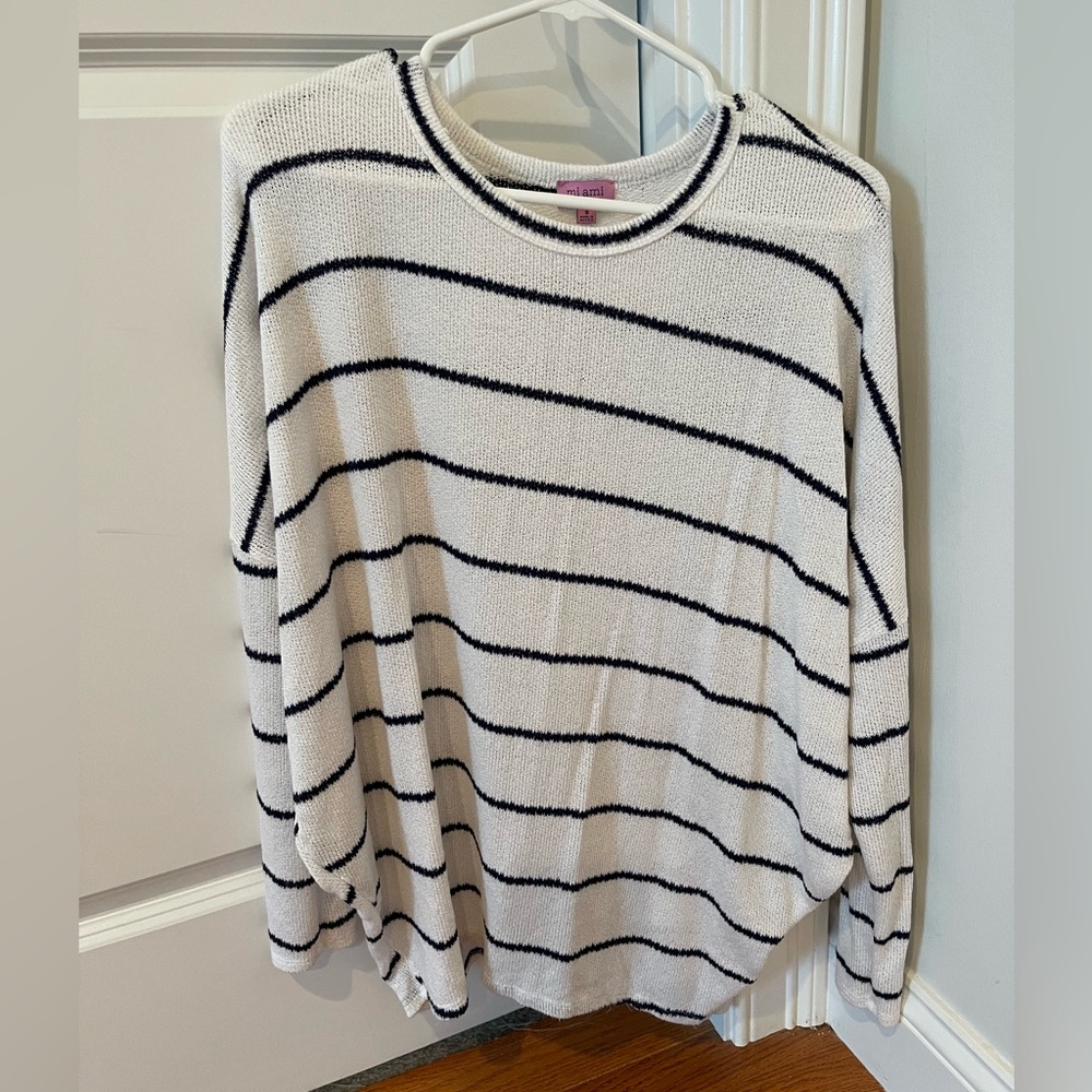 Size S black & white striped sweater